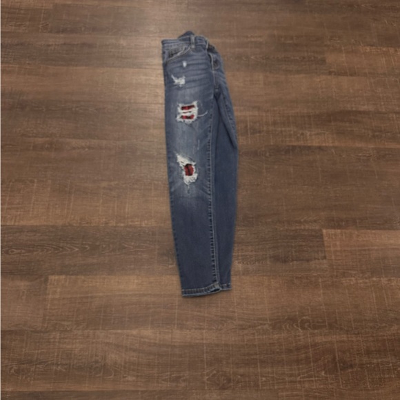 Judy Blue Jeans Womens Blue Skinny Buffalo Plaid Distressed Stretch Denim Size 3 - Picture 4 of 5
